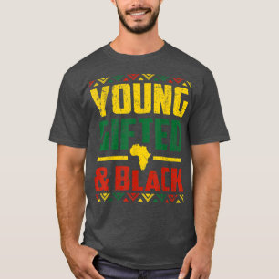Retro Young Giabled & Black History Melanin Africa T Shirt