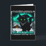 Retro Yule Cat Icelandic This Home Protected Jólak Kort<br><div class="desc">Retro Yule Cat Icelandic This Home Protected Jólakötturinn</div>