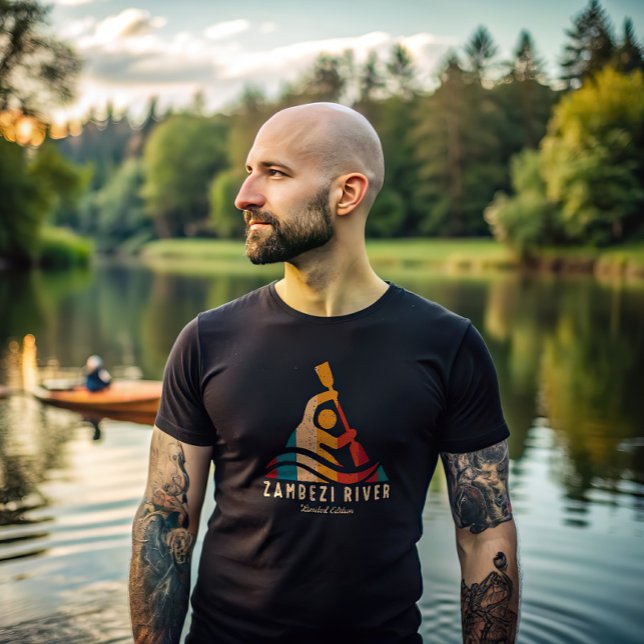 Retro Zambezi River Kayaking T Shirt (Skapare uppladdad)