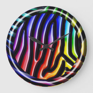 Retro Zebra 1-klocka Stor Klocka
