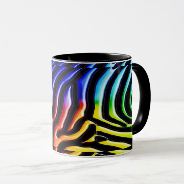 Retro Zebra 1 Mugg (Framsida höger)