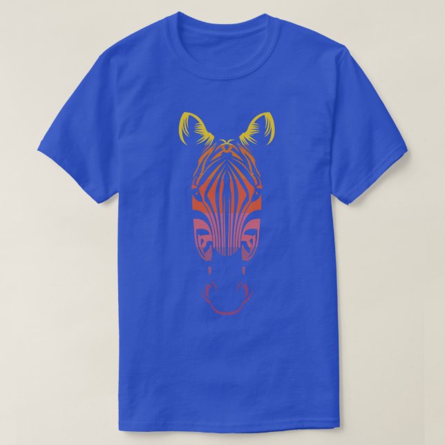 Retro Zebra 1 T Shirt (Design framsida)