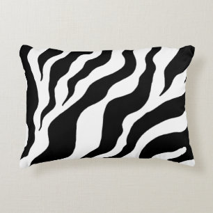 Retro Zebra Djurtryck Kudd Prydnadskudde