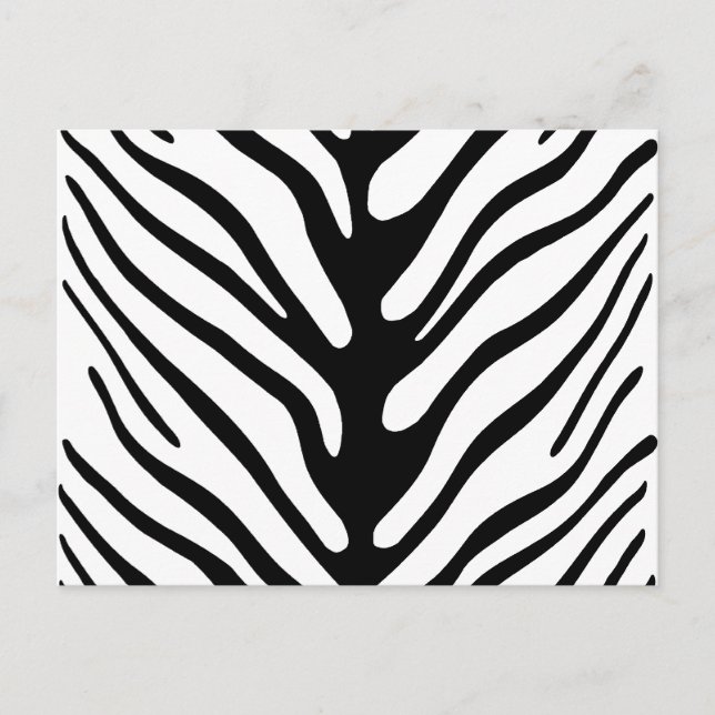 Retro Zebra Rand Motif Vykort (Framsida)
