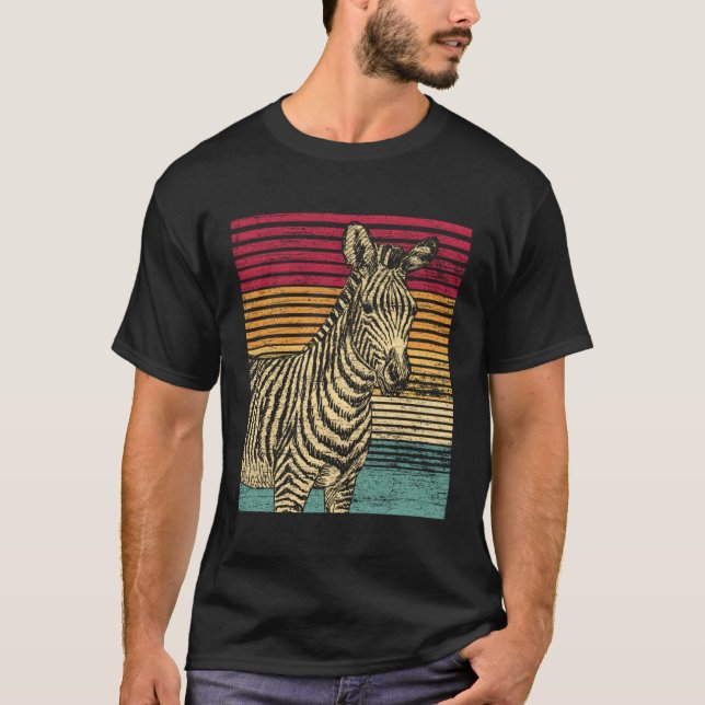Retro Zebra T Shirt (Framsida)
