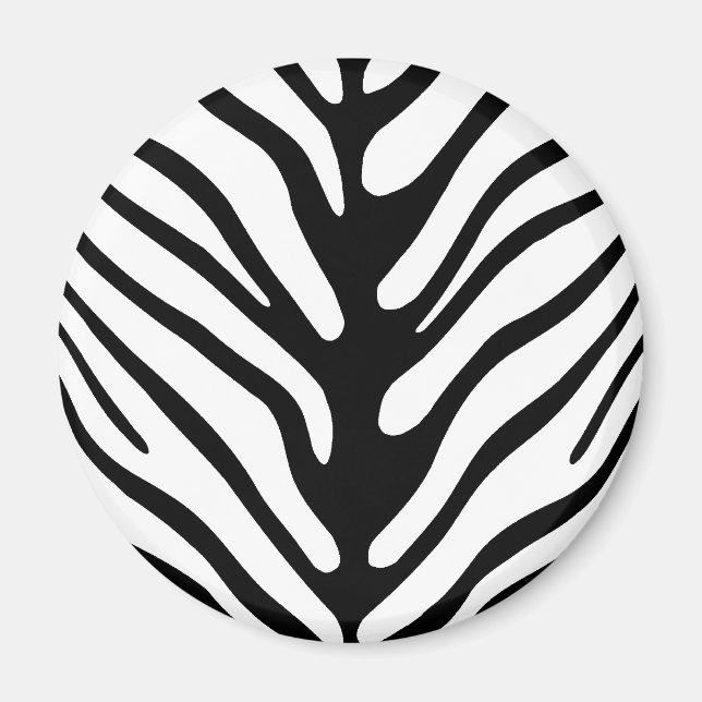 Retro Zebrarandmotiv Magnet (Framsidan)