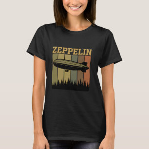 Retro Zeppelin 70-tal 80-tal Dirigerbart Luftskepp T Shirt
