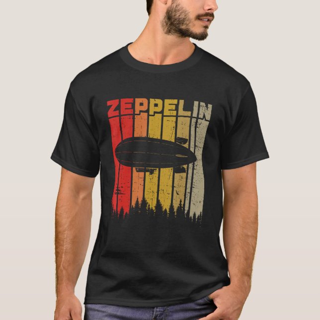 Retro Zeppelin 70-talets 80-årsjubileum: Zepelin Z T Shirt (Framsida)