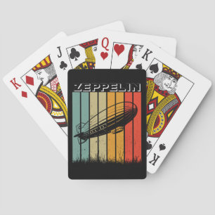 Retro Zeppelin Dirisible Airship Zepelin Zepplin Casinokort
