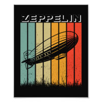 Retro Zeppelin Dirisible Airship Zepelin Zepplin