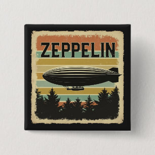 Retro Zeppelin Dirisible Airship Zepelin Zepplin Knapp