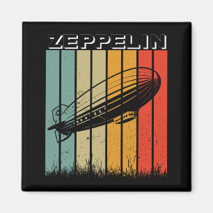 Retro Zeppelin Dirisible Airship Zepelin Zepplin Magnet