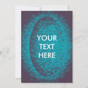 Retro Zine Halftone Grunge Turkos och Lila Inbjudningar