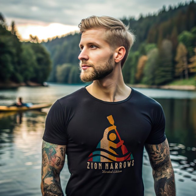 Retro Zion Narrows Kayaking T Shirt (Skapare uppladdad)