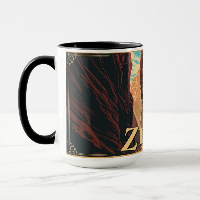 Retro Zion National Park Adventure Mug Mugg (Vänster)