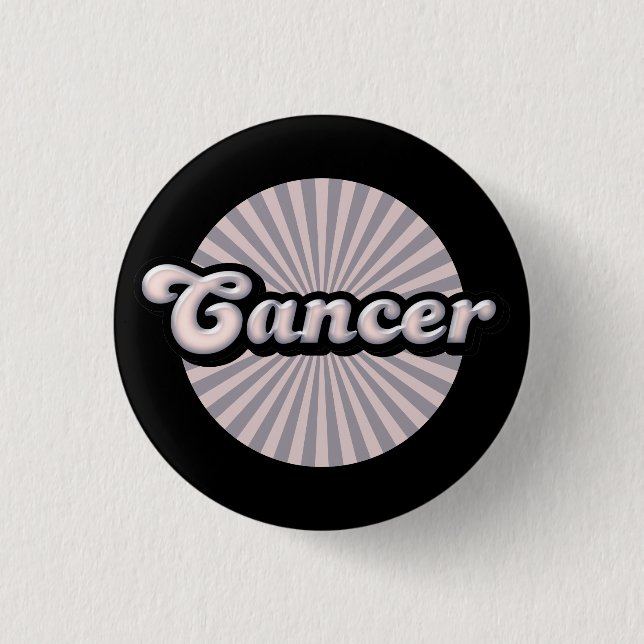 Retro Zodiac Cancer-knapp Knapp (Framsida)