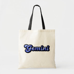 Retro Zodiac Gemini Tote Bag Tygkasse