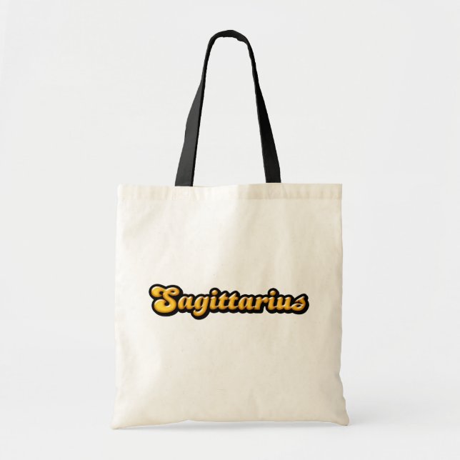 Retro Zodiac Skytten Handväskan Tygkasse (Framsidan)