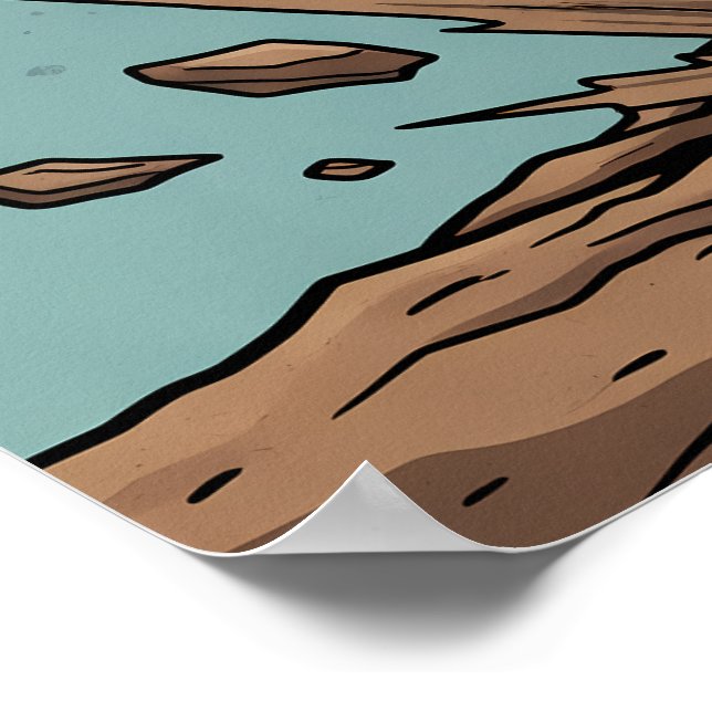 Retro Zombie Gamer Hand - Classic Controller Grip Poster (Hörn)