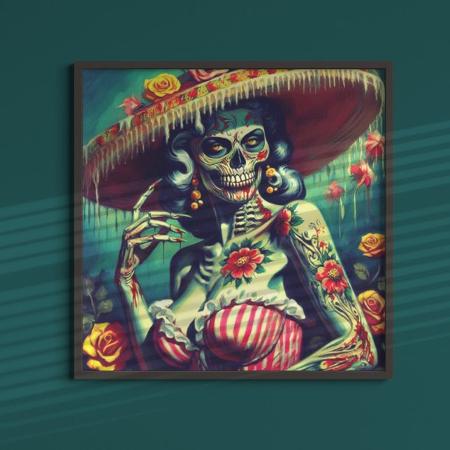 Retro Zombie Pin-up Poster (Skapare uppladdad)