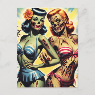 Retro Zombie-stift Vykort