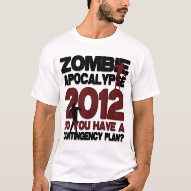 Retro Zombieapokalyps 2012 T Shirt (Framsida)