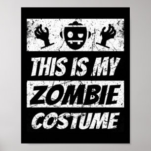 Retro Zombies Halloween Boys Kids Roligt Costume Poster