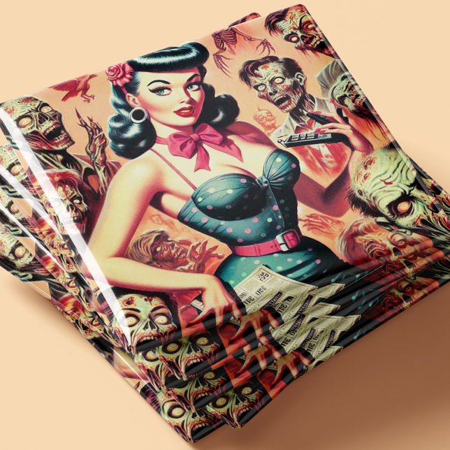 Retro Zombies Pin-up Magnet (Skapare uppladdad)