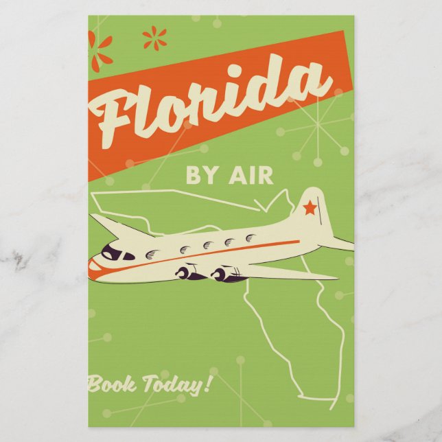 Retroaffisch för Florida State. Brevpapper (Framsida)