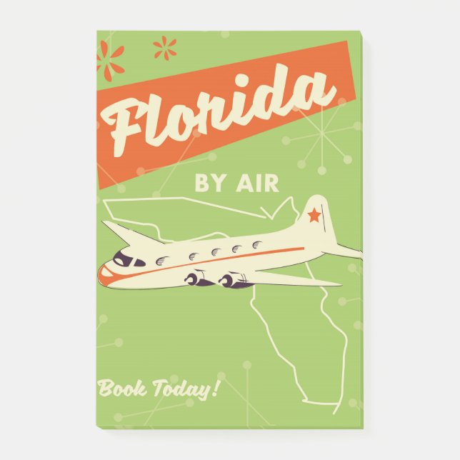 Retroaffisch för Florida State. Post-it Block (Framsida)
