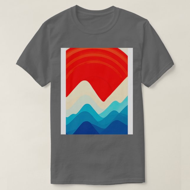 Retrobergen och Sol 1 T Shirt (Design framsida)