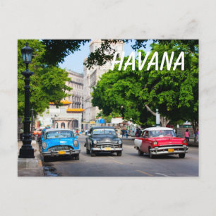 Retrobilar på Havanna-gatan Vykort