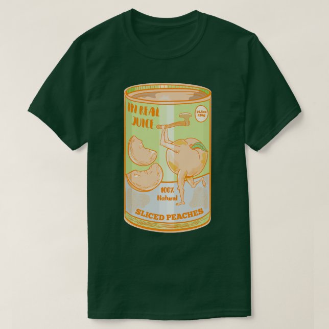 Retroburk av persikor t shirt (Design framsida)
