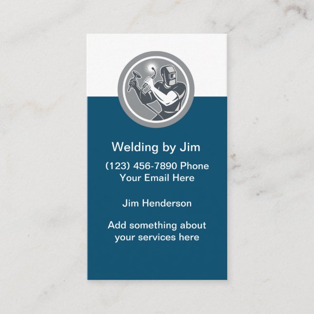 Retrobyggsvetsning Visitkort (Framsida)