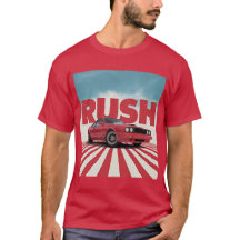 Retrocar RUSH Retro Röd Sportbil T-Shirt | Vint