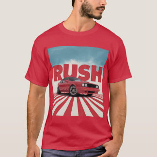 Retrocar RUSH Retro Röd Sportbil T-Shirt | Vint