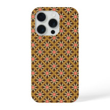 Retrocentrerad geometrisk blomma i diamantmönster