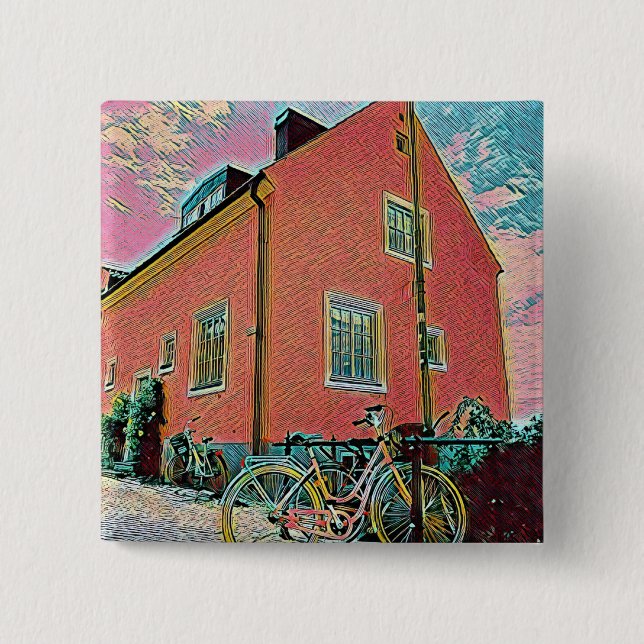 Retrocykla teckningar knapp (Framsida)
