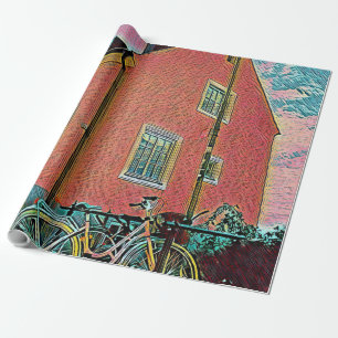 Retrocykla teckningar presentpapper