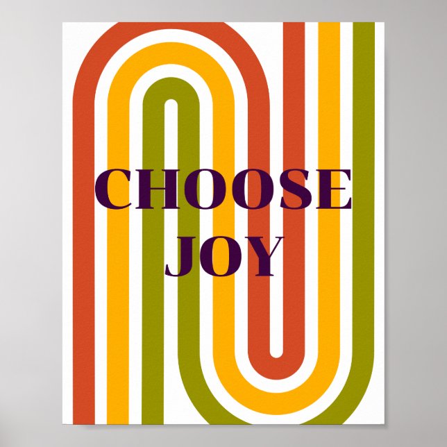 Retrodesign, Välj Glädje Poster (Framsidan)