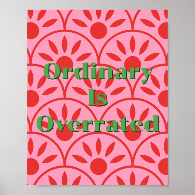 Retrodesign, Vanligt är inte värt någonting Poster (Framsidan)