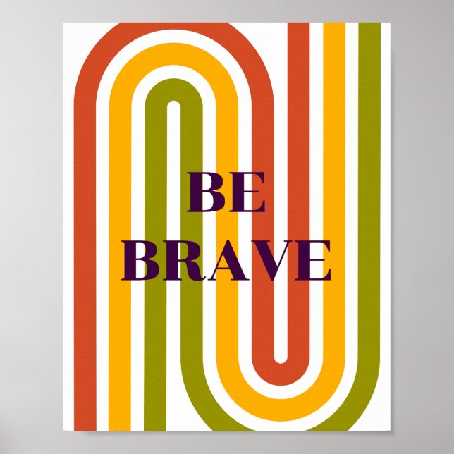 Retrodesign, Var modig Poster (Framsidan)