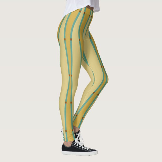 Retrodiamanter och trianglar leggings (Höger)