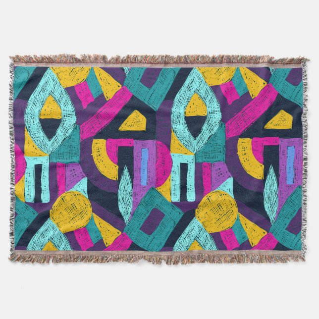 Retrodockor: geometrisk popkonst. filt (Framsidan)