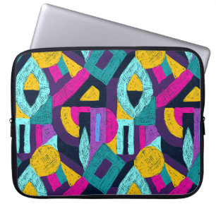 Retrodockor: geometrisk popkonst. laptop fodral