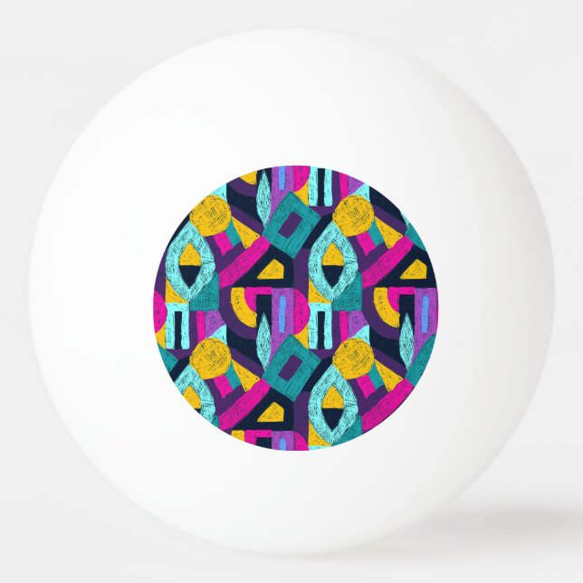 Retrodockor: geometrisk popkonst. pingisboll (Framsidan)