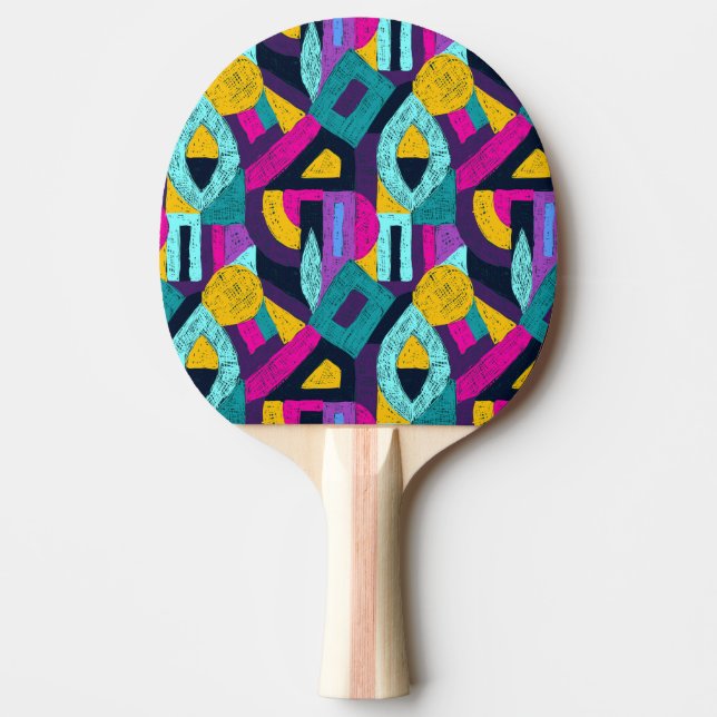 Retrodockor: geometrisk popkonst. pingisracket (Framsidan)