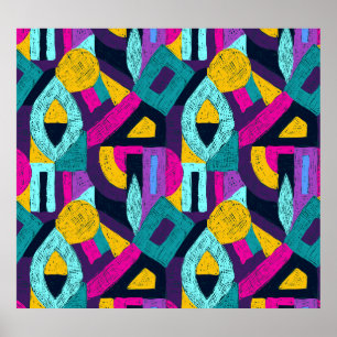 Retrodockor: geometrisk popkonst. poster