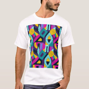 Retrodockor: geometrisk popkonst. t shirt