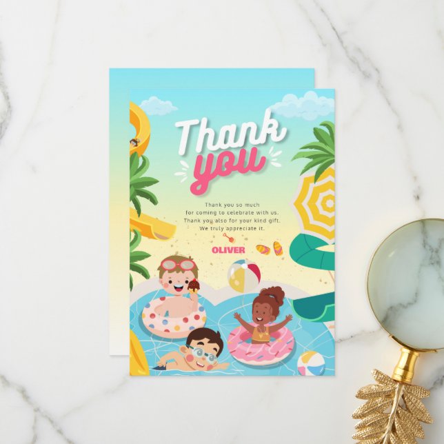 Retrodykning i 5-årsfirande tack kort (Fram/Back In Situ)